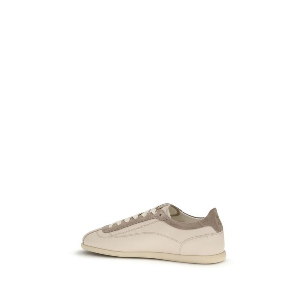 Brunello Cucinelli Beige Leather Low Top Men's Sneakers - Picture 3 of 4